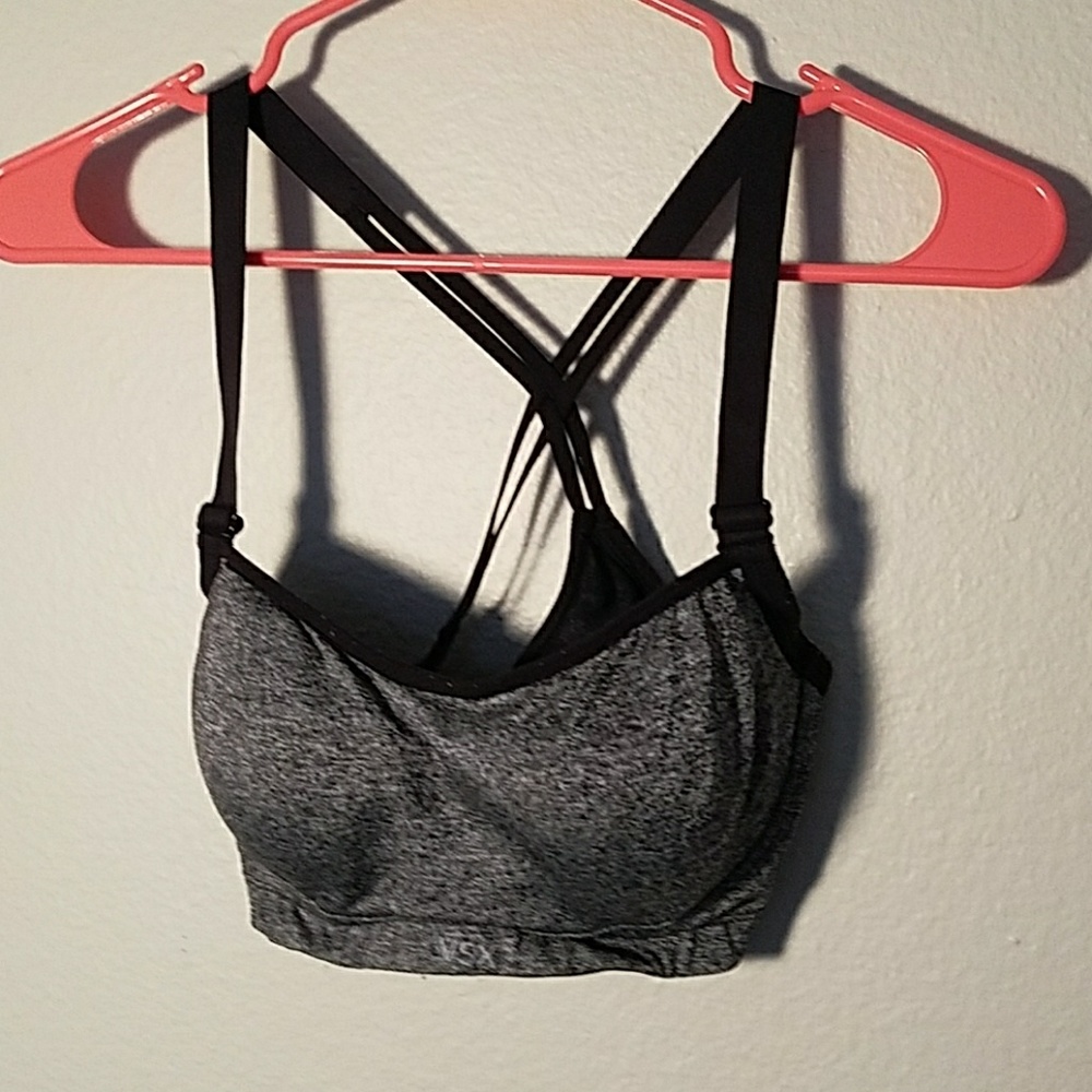 VSX Grey and Black Underwire Sports Bra